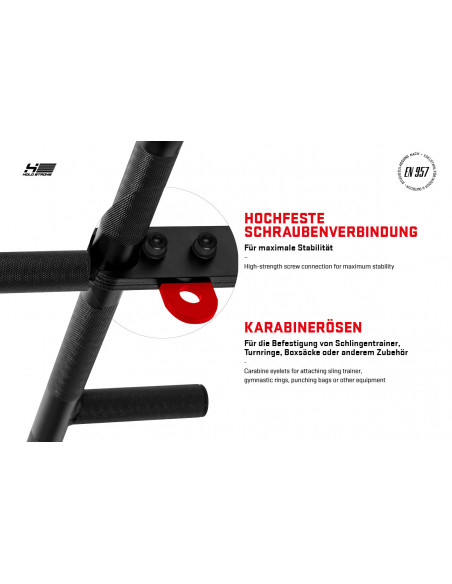 HOLD STRONG Multigriff Klimmzugstange - Wandmontage-3